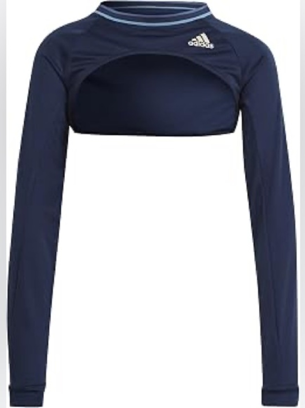 adidas Navy Cropped Shrug Long Sleeve Athletic Cover Up Women’s L